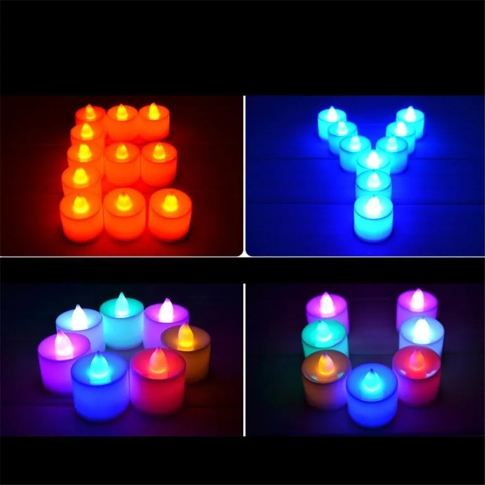 Свеча в форме многоцветной маленький ночник маленькая светодиодная бутафория