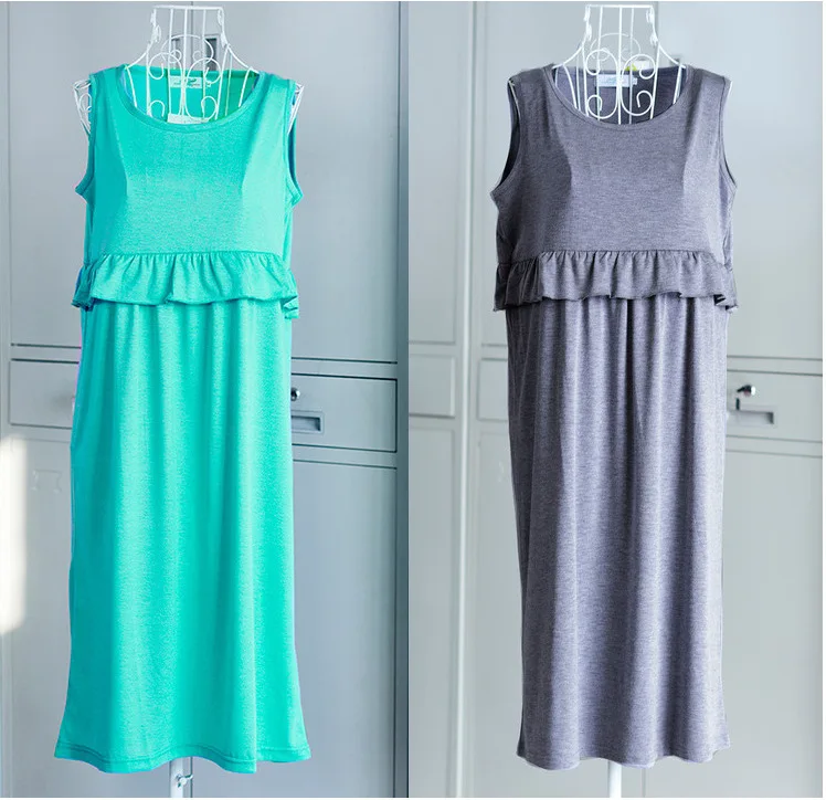 Maternity Pajamas Dresses Nursing Nightgown Sleepwear Nightwear Pregnancy Clothing Breastfeeding Clothes for Pregnant Women | Мать и