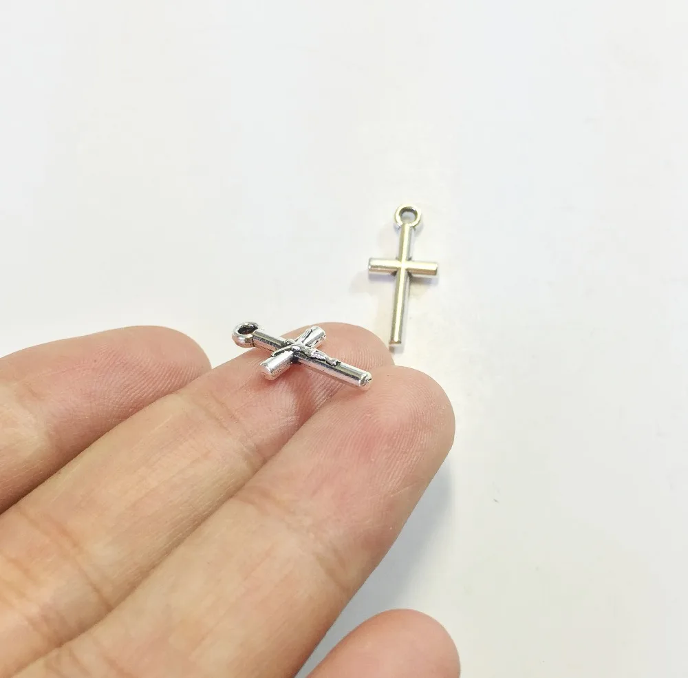 Eruifa 20 шт. 15*9 мм красивый крест монета Иисуса цинковый сплав DIY Подвески кулон