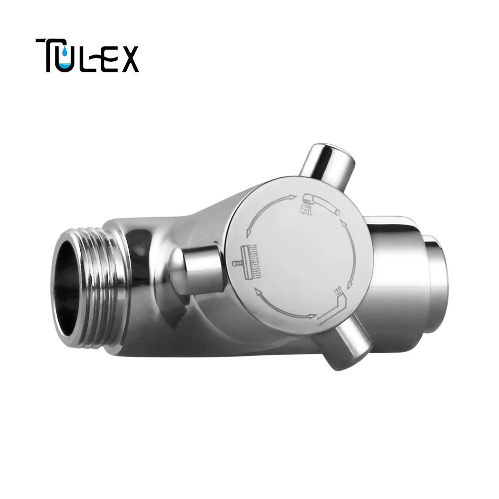 TULEX душевой переключатель, 3 способа, душевой рычаг, переключатель, 3 функции, смеситель для душа, латунный корпус, хромированные аксессуары для ванной комнаты