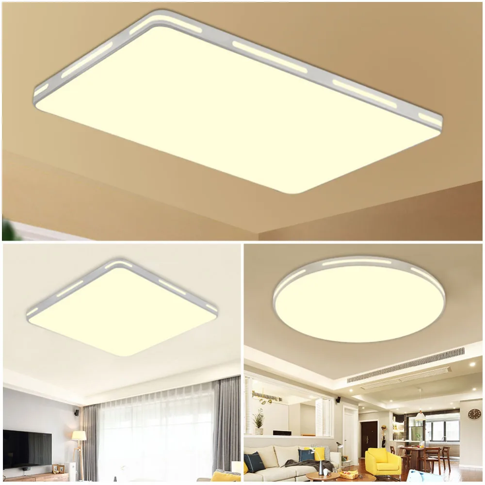 Lámpara LED de techo montada en superficie para interior, decoración moderna para el hogar, sala de estar, dormitorio, oficina, Control remoto, accesorio de iluminación