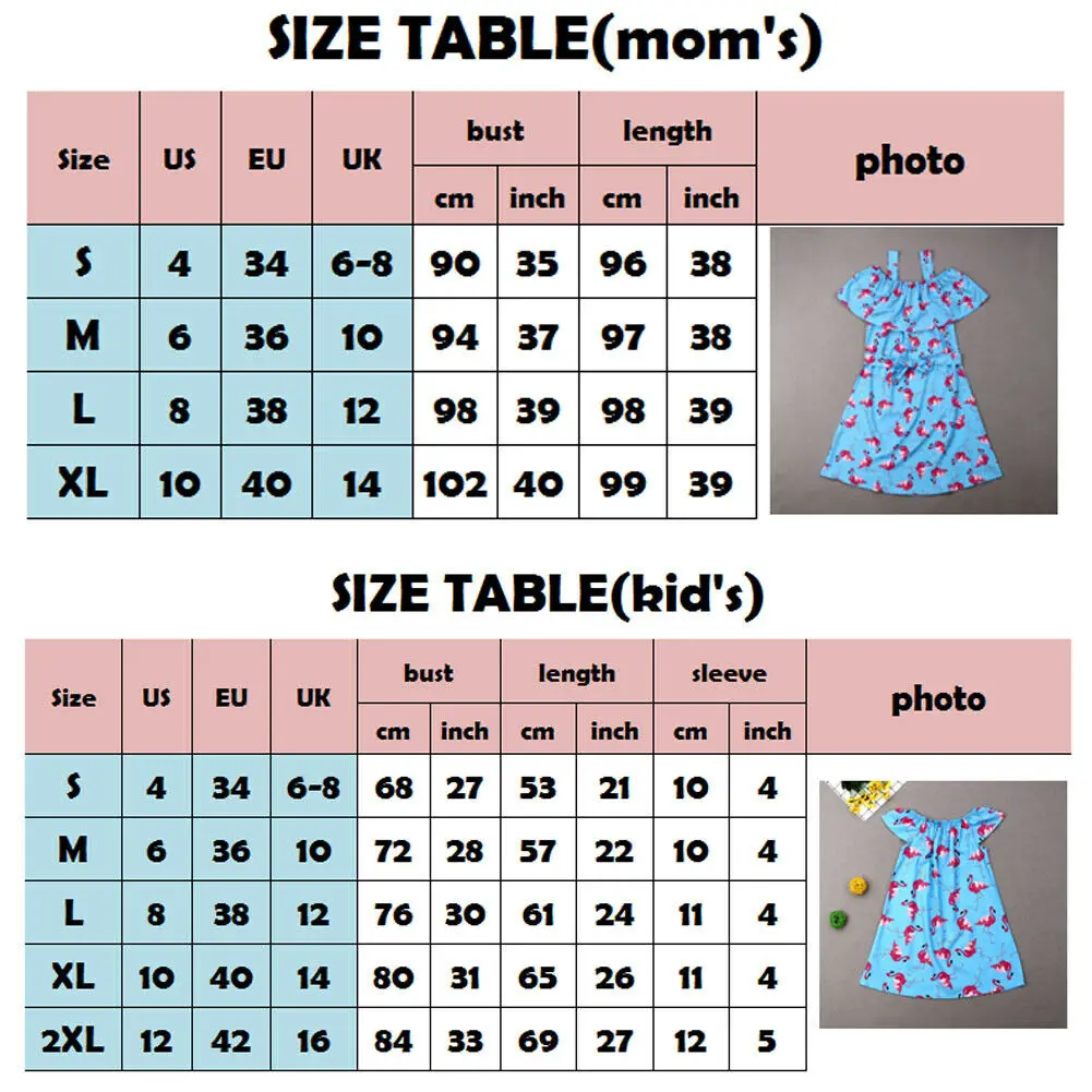 Повседневное платье на плечо для мамы и дочки Одинаковая одежда 2 цвета | Мать
