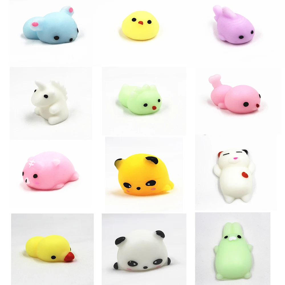 Милая мягкая игрушка Mochi в виде животного медленно восстанавливает форму |