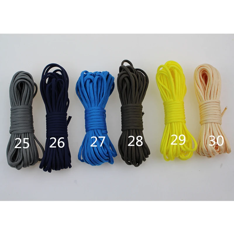 6pcs*33FT 550 Parachute Cord Lanyard Rope Mil Spec Type III 7 Strand Outdoor camping | Спорт и развлечения