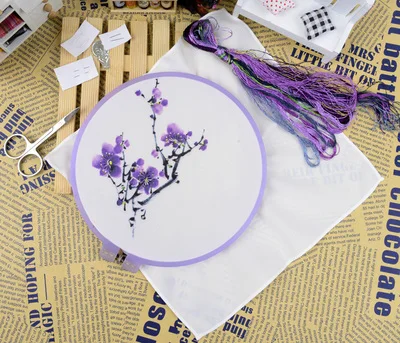 NO.6 DIY незавершенный шелк тутового шелкопряда Сучжоу вышивка узоры наборы ручной работы Рукоделие наборы цветы - Цвет: NO.6