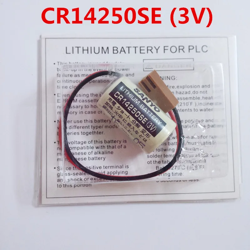 5pcs Original New For SANYO CR14250SE(3V) CR14250SE CR14250 3V PLC Lithium Battery with plugs / connectors Free Shipping - купить по
