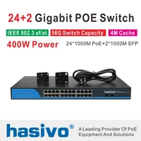 24 ports poe switch with 2 gigabit sfp 24 poe 2 sfp ports gigbit poe ethernet network switch 1000mbps rackmount
