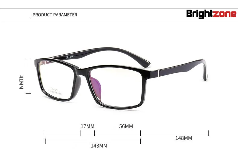 Brightzone,, модные, брендовые, новые, с полным ободом, TR-90, гибкие, Rx-able, по рецепту, оптическая оправа, очки для глаз Oculos De Grau