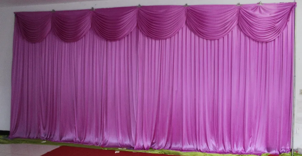 Горячая Распродажа двухслойный свадебный фон занавеска с искусственным замком