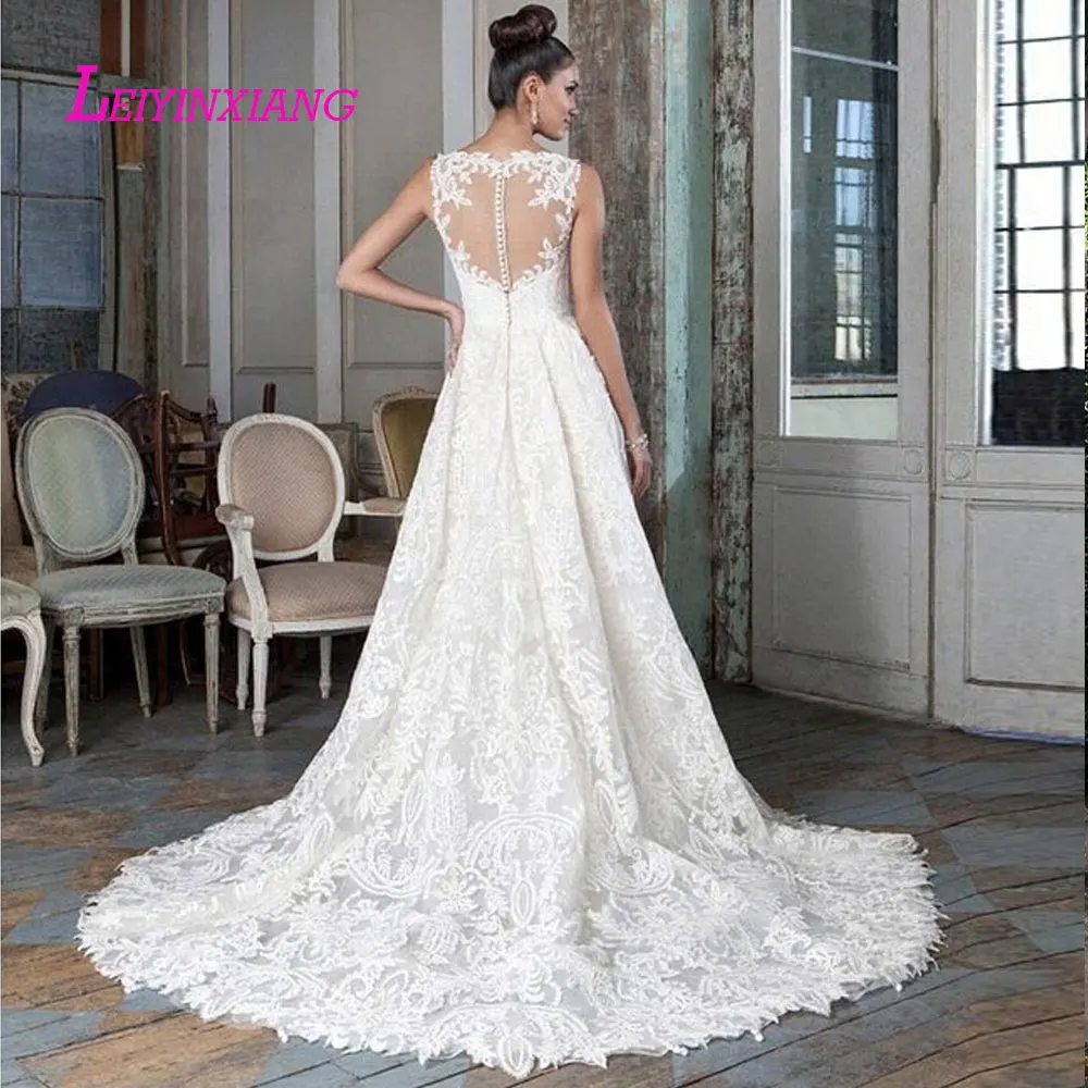 Leiyinxiang 2019 свадебное платье невесты Vestido De Noiva Sereia Robe сексуальное ТРАПЕЦИЕВИДНОЕ