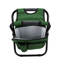 Folding Camping Summer Fishing Chair Ice bag chair Stool Backpack with Cooler Insulated Picnic Bag Hiking Camouflage Seat Table