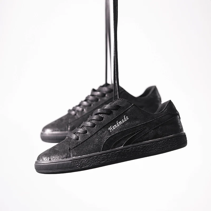 Men's Genuine Leather Casual Shoes Fashion Classic Men Flats Black walking handmade men shoes | Обувь