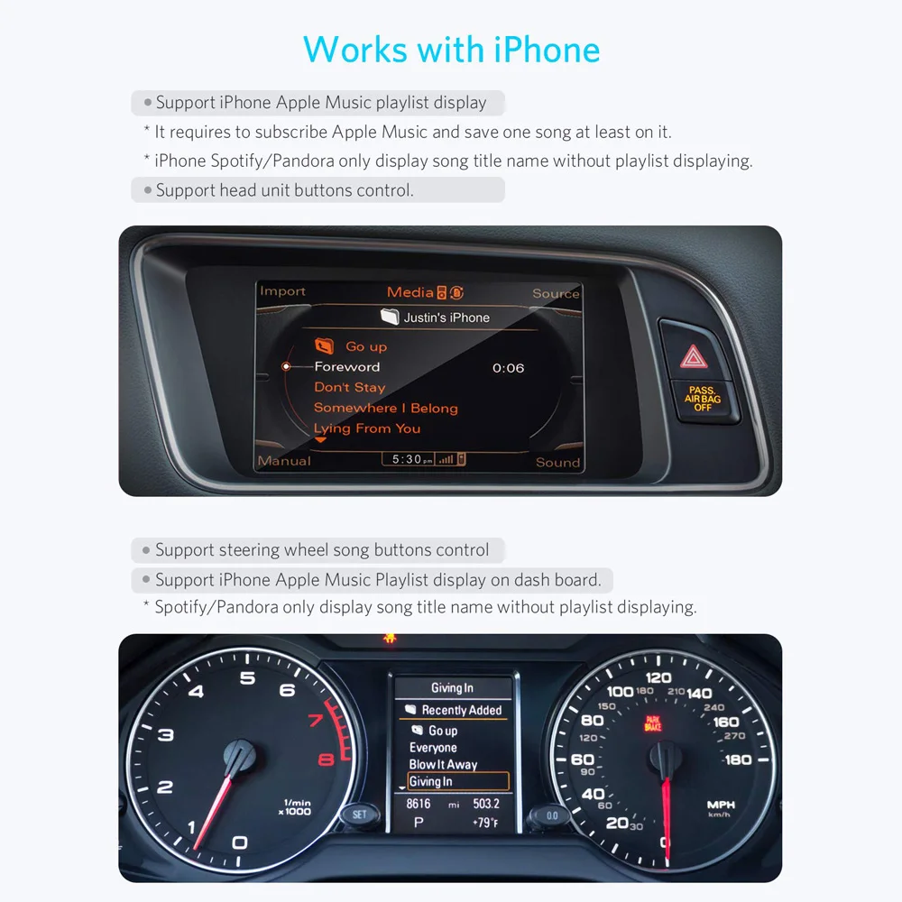 Bluetooth автомобильный комплект для VW MDI музыкальный ресивер Airdual модуль для Mercedes Benz MMI медиа интерфейс AUX кабель адаптер для Audi AMI