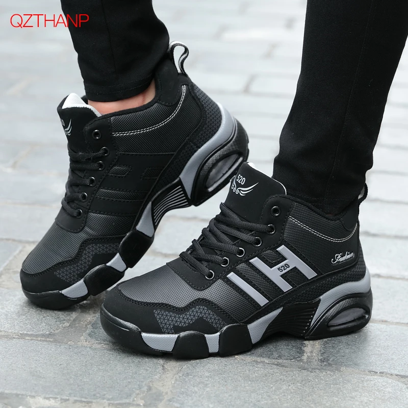 

Winter Boots Men Fashion Fur Flock Winter Shoes Men Leather Winter Ankle Boots Men Warm Casual Men Boots 35-45 High Quality