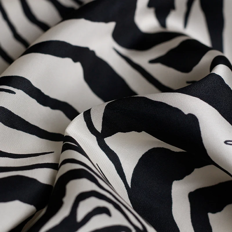 Перламутровый шелк Сделано в Японии с принтом зебры мягкий гладкий материал