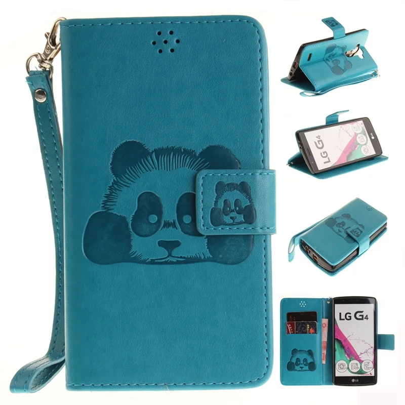 Panda Pattern Leather Phone Case For LG G3 G4 K7 K8 K10 M2 TPU Back Cover Flip Shell Stand Wallet Bag Card Holder |