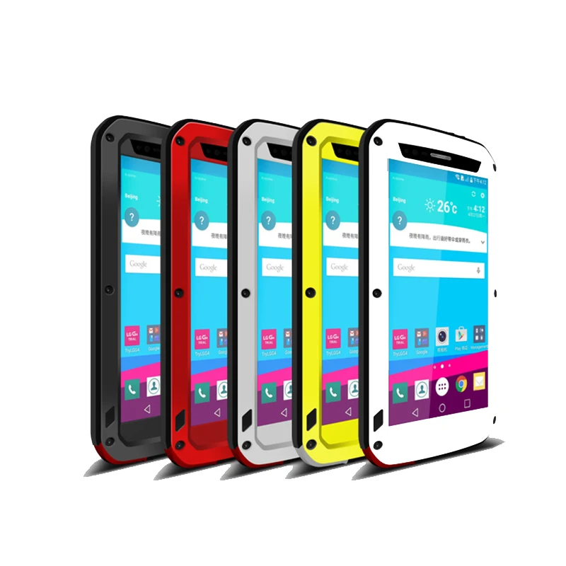 LOVE MEI Aluminum Metal Case Cover for LG G6 Full Protection Silicone Hybrid Waterproof Shockproof Cases |