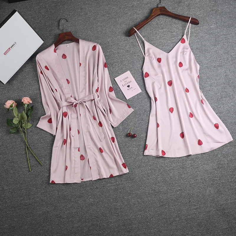 4 Pieces pajamas for women sleepwear set print silk satin pyjama femme spring autumn home clothes summer pijama suit | Женская одежда