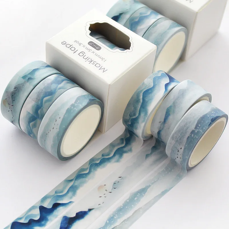 

3 pcs/pack Snow mountain Washi Tape set Adhesive Tape DIY Scrapbooking Sticker Label Japanese Masking tape