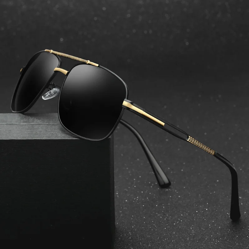 

Men Sunglasses Classic Polarized Sunglasses Driving Sunglasses Metal Designer glasses Prescription Sunglasses Square glasses 966