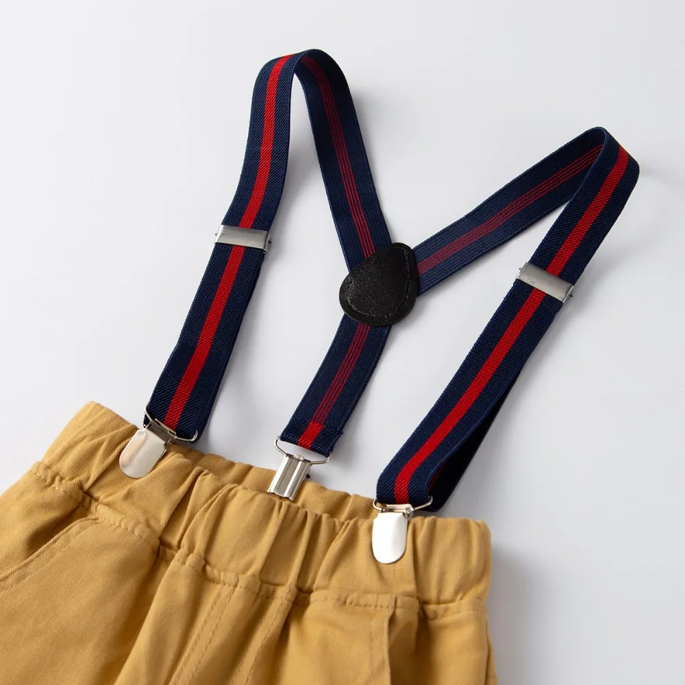 

2019 Cotton Plaid Shirt+Pants Baby Boy Clothing Sets Gentleman Clothes Outfits Bebes Suits 2 to 8 Years Old 4 PCS Set