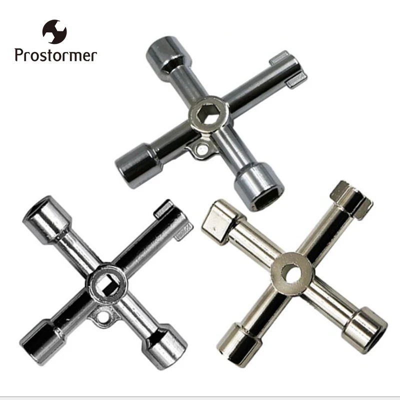 Prostormer 4в1 ключ перекрестный переключатель ключ универсальный квадратный треугольник поезд электрический шкаф 1 шт. крестовый ключ инструменты