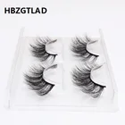 Норковые ресницы для наращивания HBZGTLAD, 2 пары, натуральные накладные Искусственные ресницы длинные ресницы 3d для макияжа, для красоты