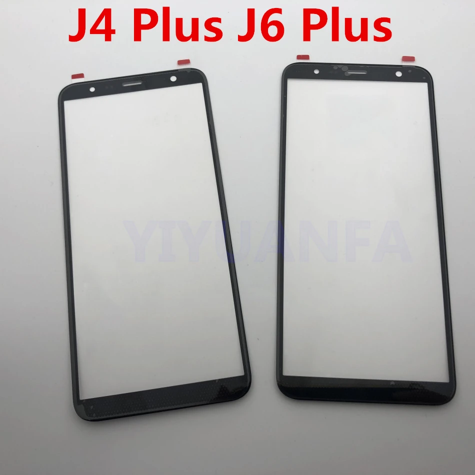 Замена внешнего стекла для samsung Galaxy J4 Plus J6 Plus J415 J415F J610 J610F ЖК-дисплей сенсорный экран Переднее стекло