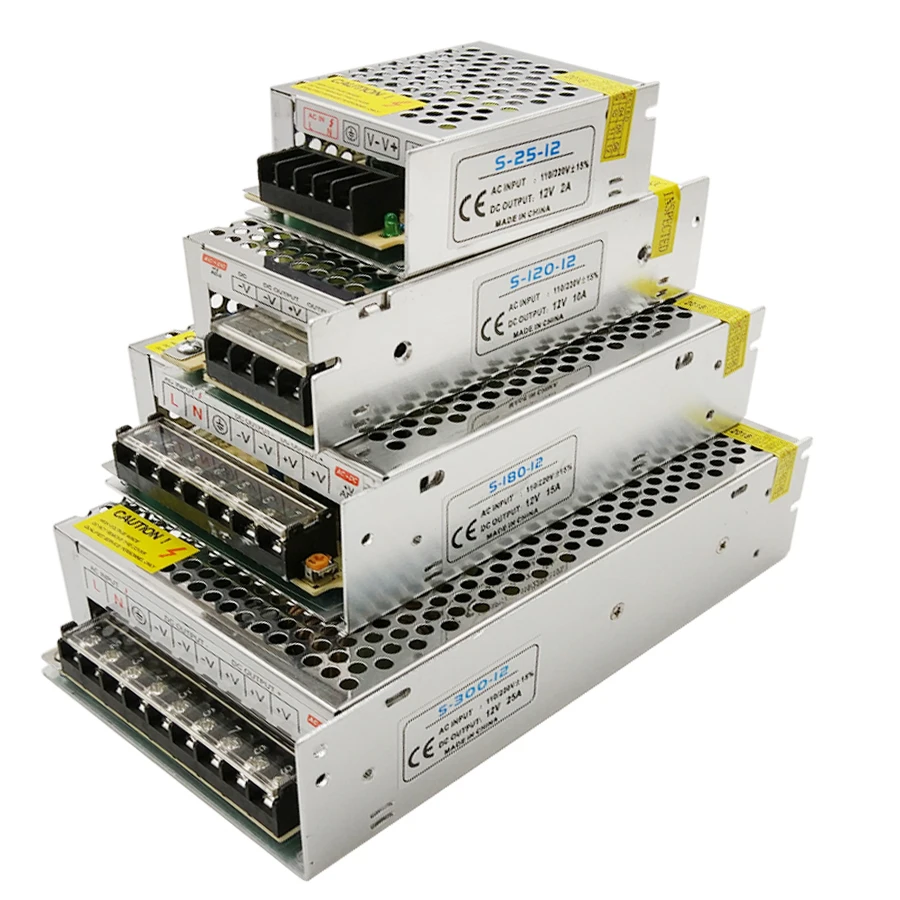 Светодиодный трансформатор постоянного тока 12 В небольшой светодиодный 5 А 15 25 3