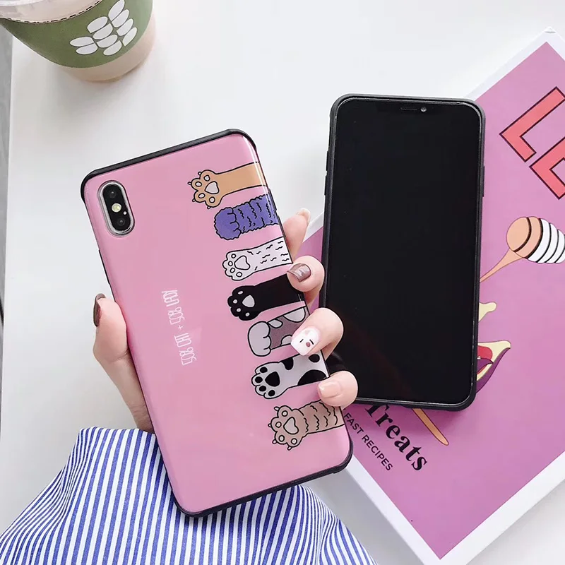 Easterm прекрасный мультфильм изогнутый стеклянный чехол для iPhone X XS MAX XR мобильный телефон чехол для iPhone 7 8 6 Plus 6 S 7G
