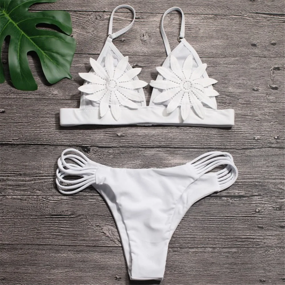 NIDALEE сексуальный цельный сетчатый купальник с вышитыми цветами бикини на