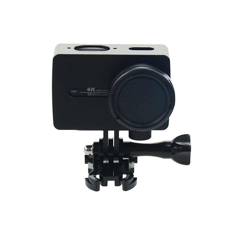 Защитный чехол 4K Cam с излучающей рамкой + УФ фильтр для объектива Xiaomi Yi 2 адаптером