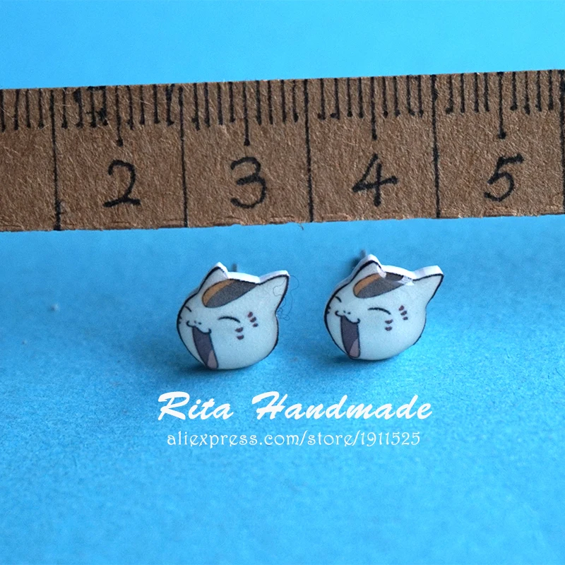 Женские сережки гвоздики ручной работы с мультяшными персонажами из мультфильма