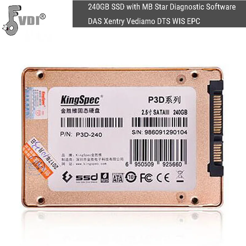 240 ГБ SSD с MB Star диагностическое программное обеспечение DAS Xentry Vediamo DTS WIS EPC| |