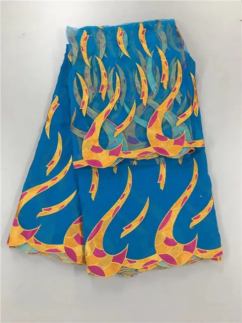 2017 Африканский Кружева Ткань Стиль Базен Riche Getzner хлопок Французский сеть с Orange