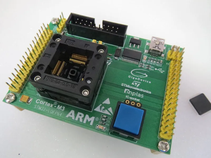 Адаптер для горения сиденья Opentop GD32F103 GD32F STM32 LQFP64 ENPLAS IC тестовый разъем стенд в