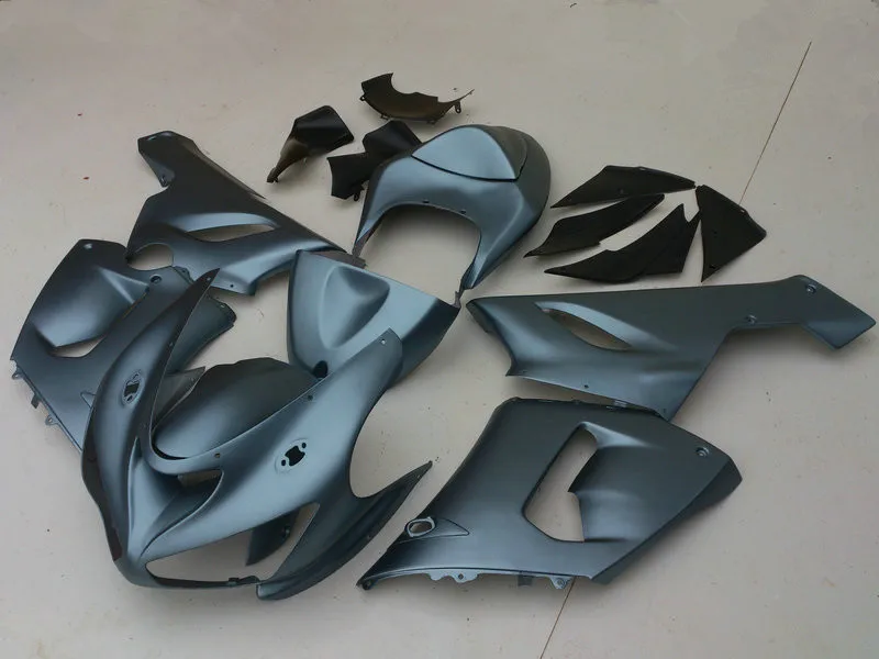 Мотоцикл обтекатель комплект для KAWASAKI Ninja ZX6R 636 05 06 ZX 6R 2005 2006 ABS Топ матовые черные обтекатели комплект+ подарки KC66