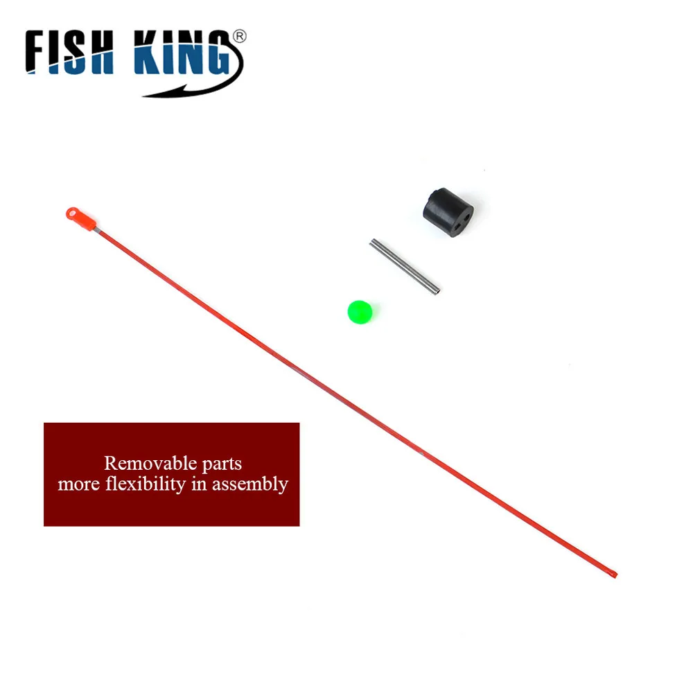 FISH KING 20pcs Winter Fishing Rod Top Tip UL-L Power C.W 0.2-0.8 3-9g Stainless Steel Ice 155mm Ultralight Combo - купить по
