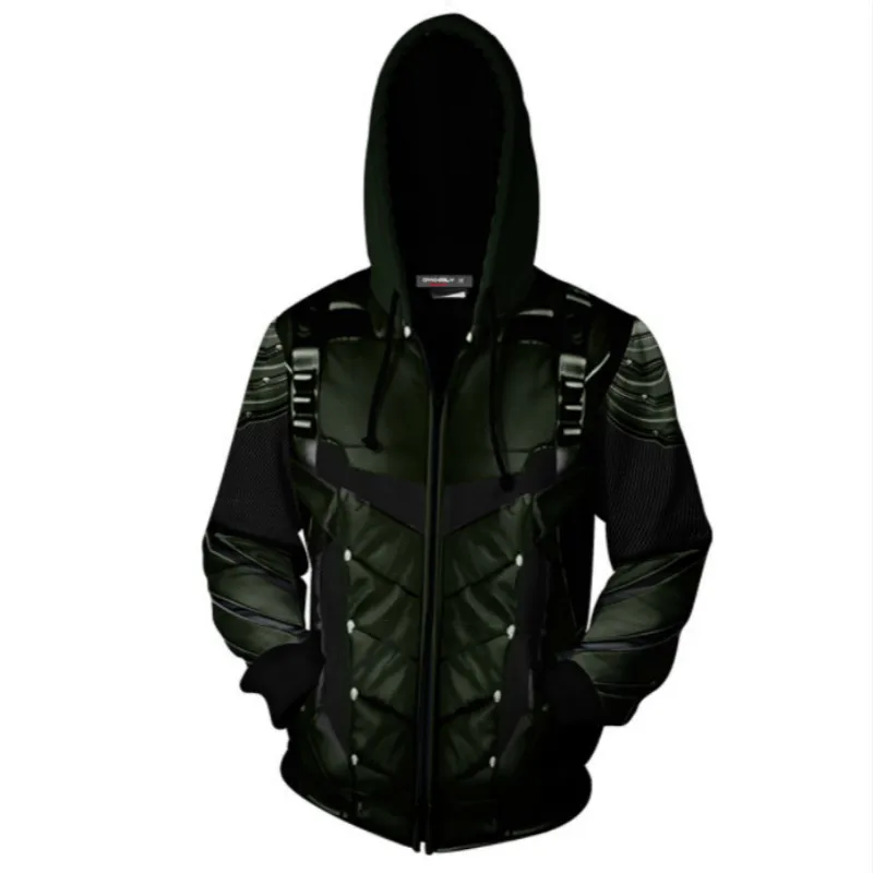 Толстовка на молнии с капюшоном Arrow Captain Marvel костюм для косплея | Тематическая