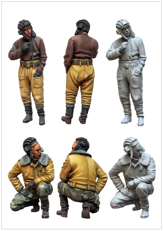 [Tuskmodel] комплект модели фигурки современный российский tankman set2 в масштабе 1 35 |