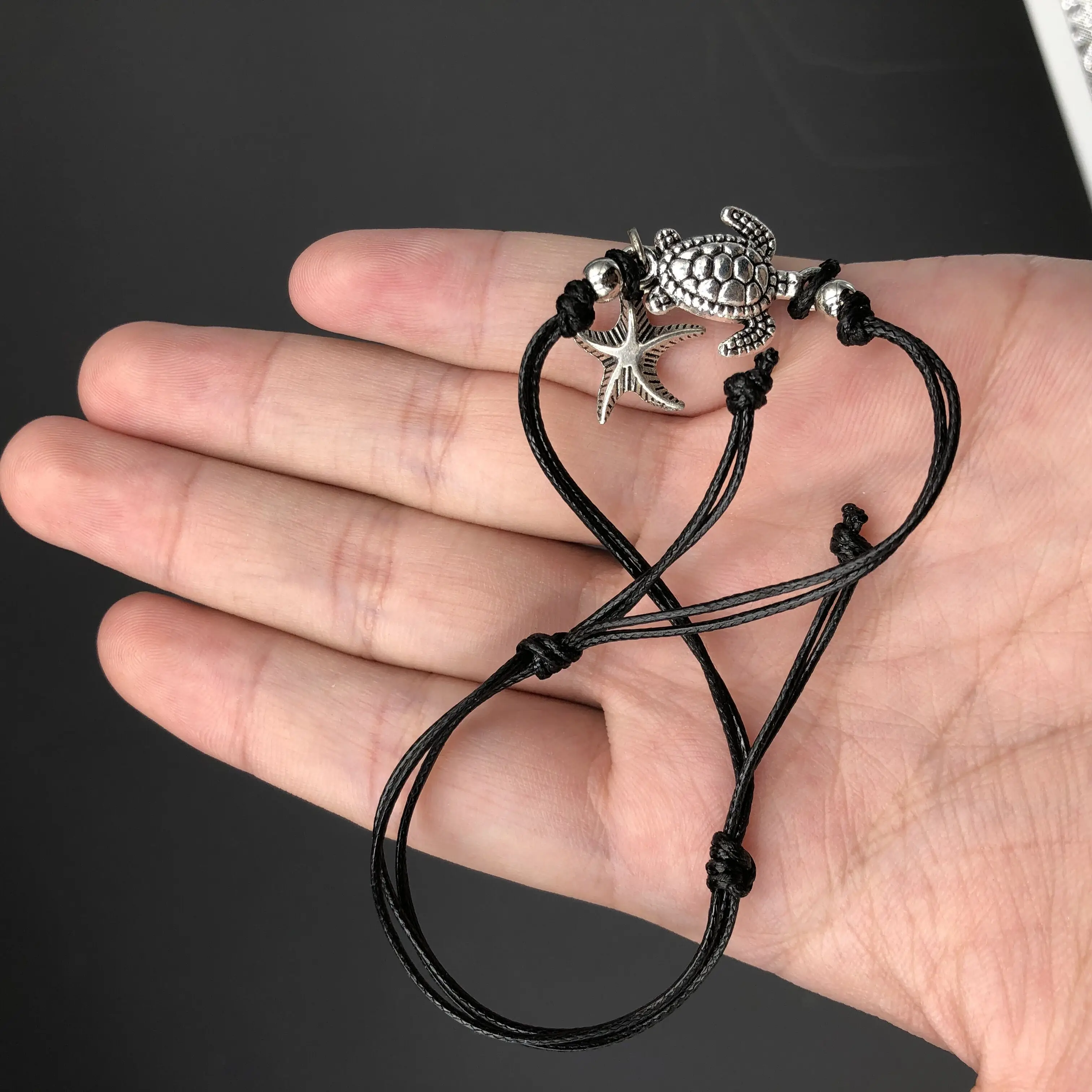 Браслеты на лодыжку женские анклеты из натурального ракушек морских звезд