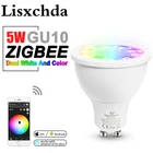 G LED OPTO Zigbee умный дом, RGB, теплый белый свет, 5 Вт, GU10, светодиодный точесветильник светильник, работа с Alexa Echo Plus Smartthings