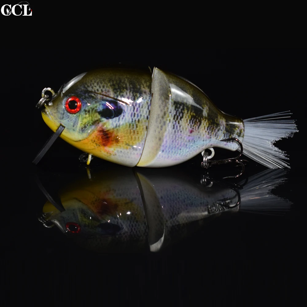 4inch 29g Jointed Sunfish Lures Bait Crank Bait Fishing Tackle Bait Carbon Fiber Bill Customzied Wake Gill Bait