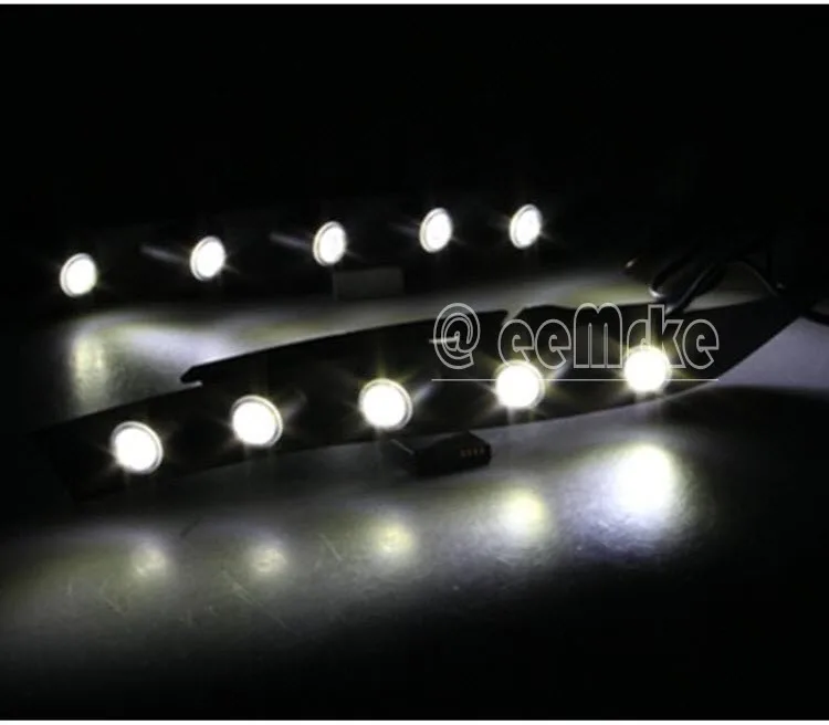 EeMrke Автомобильный светодиодный DRL Для Nissan Niss Juke F15 2010 2011 2012 2013 Ксеноновые белые DRL Противотуманные фары, комплекты дневных ходовых огней