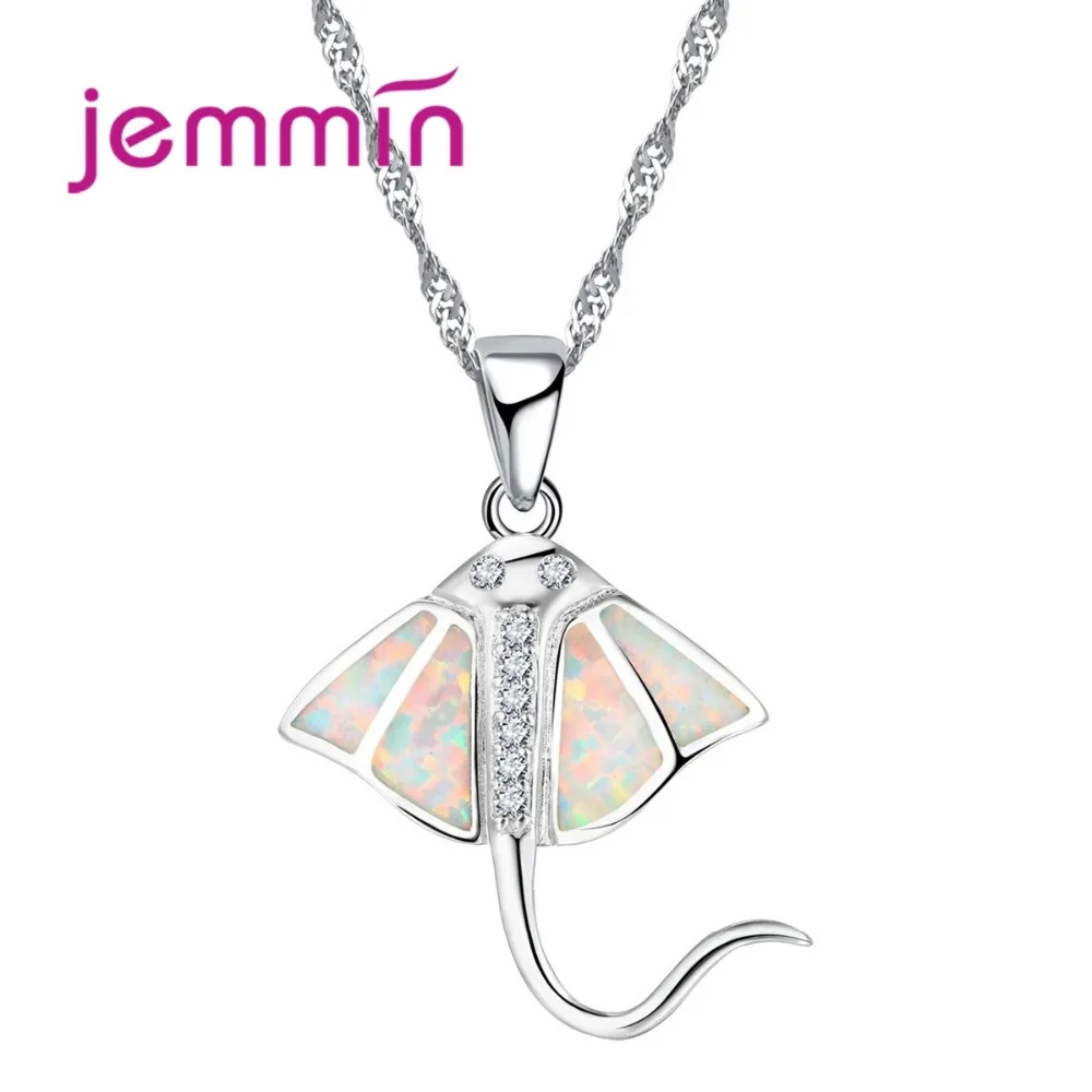 Хит микро Стразы рыбы Форма Опал Подвески для детей подарок на день рождения 925