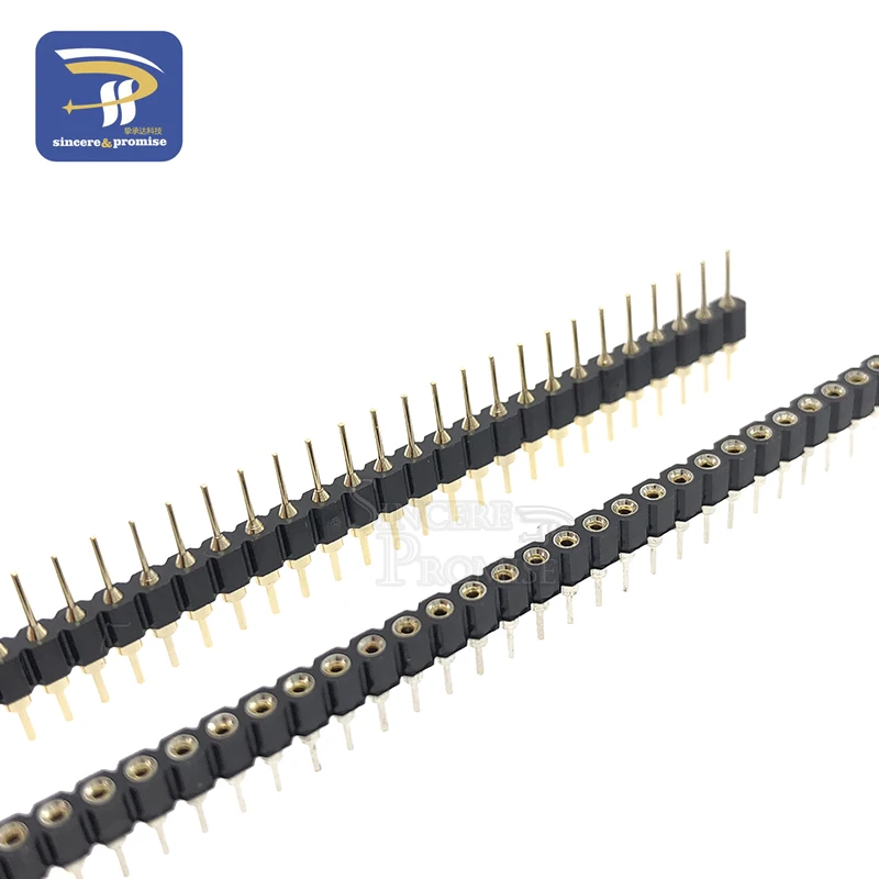 Штыревой разъем 40 P 1x40 Pin 2 54 мм Круглый гнездовой для DS18B20 кристаллы и печатная