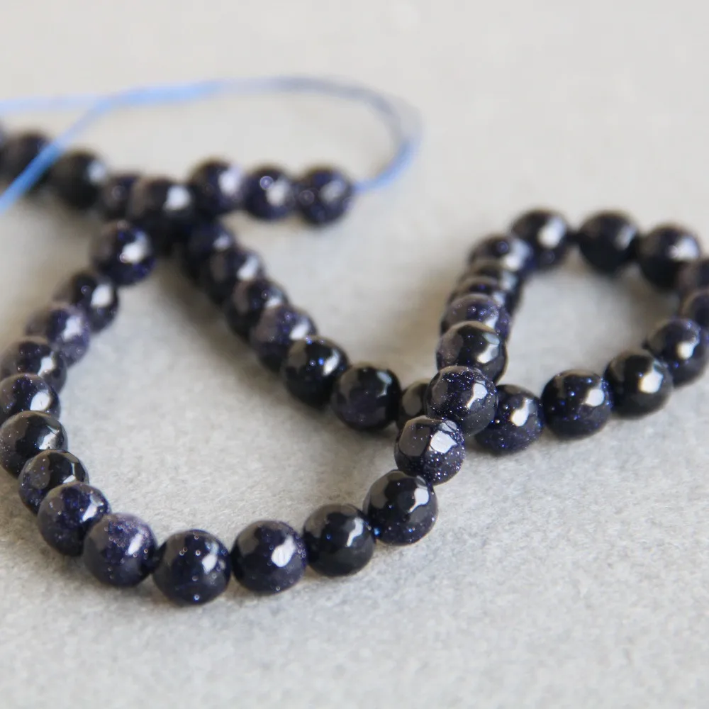 Аксессуары 8 мм голубой песчаник кристалл полуготовые камни шарики подарки