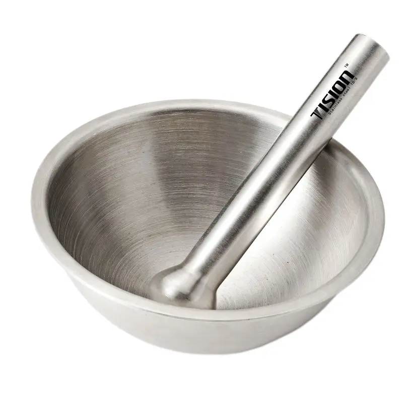 TISION из нержавеющей стали Ступка пестик Masher чесночная пресс дробилка пьедестал