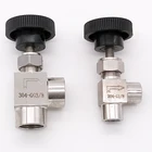 Игольчатый клапан, бесплатная доставка, регулируемый игольчатый клапан 18 ''14'' 38 ''12'', прямоугольный, с внутренней резьбой BSP SS304 для воды, газа, масла