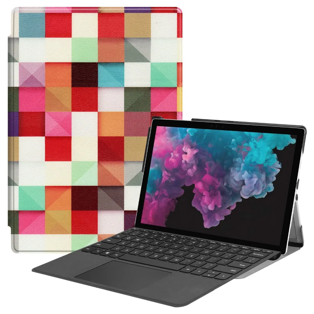 Чехол с принтом для microsoft Surface Pro 4 5 6 Wake Sleep Flip PU кожаный чехол Surface Pro 4 5 6 фронтальная поддержка Capa Fundas+ Stylus